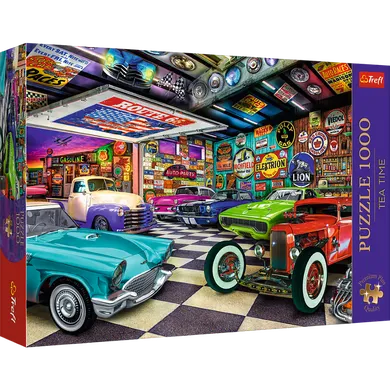 Trefl, Premium Plus, Tea Time, Car collector's garage, puzzle, 1000 piese