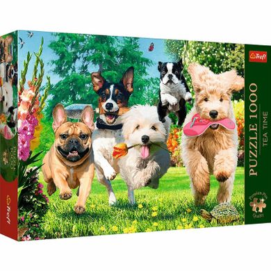 Trefl, Premium Plus, Tea Time, Dogs, puzzle, 1000 piese