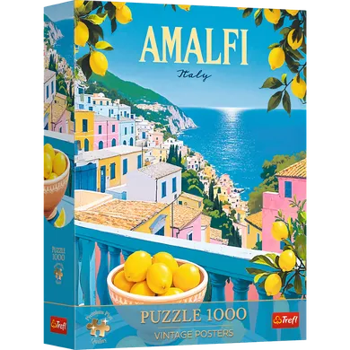 Trefl, Premium Plus, Vintage Poster, Amalfi, Italy, puzzle, 1000 piese