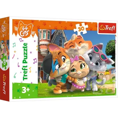 Trefl, Prietenia in tara pisicilor, puzzle, 30 elemente