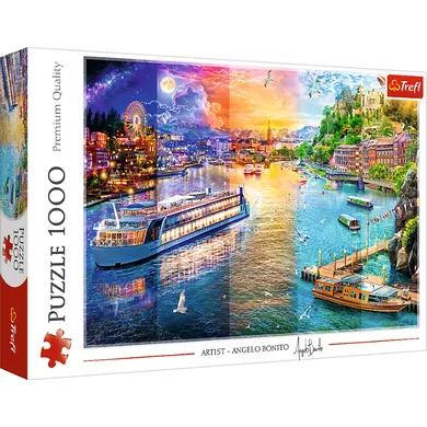 Trefl, River cruise, puzzle, 1000 piese