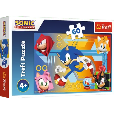 Trefl, Sonit the Hedgehog, puzzle, 60 piese