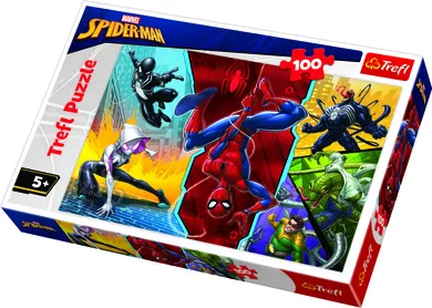 Trefl, Spider-Man, Cu susul in jos, puzzle, 100 piese