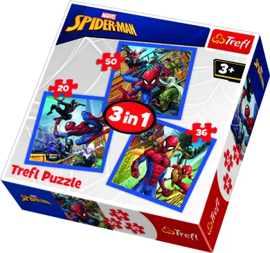 Trefl, Spider-Man, Forta paianjenului, puzzle 3in1, 106 piese