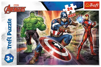 Trefl, The Avengers, Maxi, In lumea razbunatorilor, puzzle, 24 piese