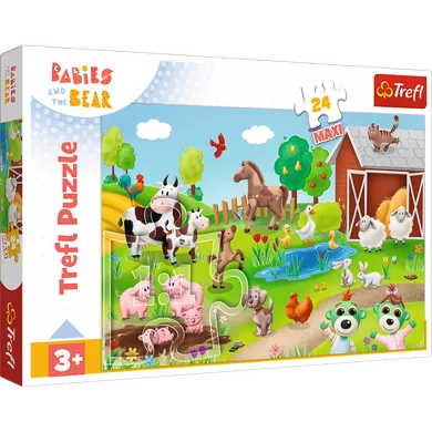 Trefl, Trefliks, Babies and the Bear, puzzle maxi, 24 piese