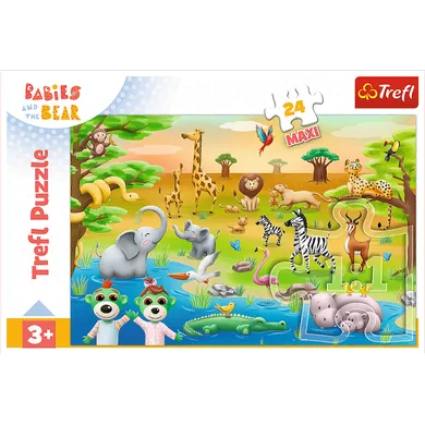 Trefl, Trefliks, Babies and the Bear, puzzle maxi, 24 piese