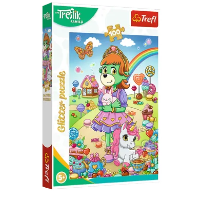 Trefl, Trefliks, Glitter, puzzle, 100 piese