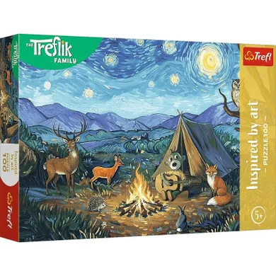 Trefl, Trefliks, Inspired by art, Camping, puzzle, 100 piese