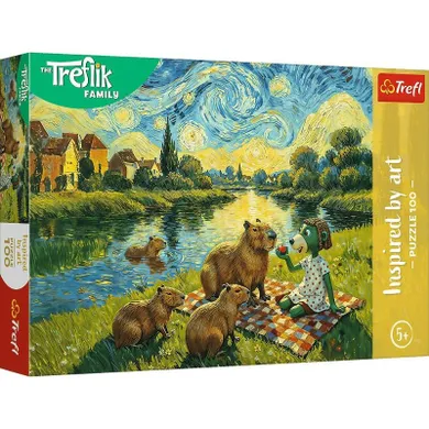 Trefl, Trefliks, Inspired by art, Capybaras, puzzle, 100 piese