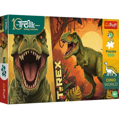 Trefl, Trefliks, Inspired By Dino World, T.Rex, puzzle, 100 piese