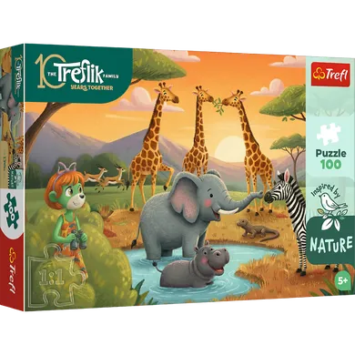 Trefl, Trefliks, Inspired By Nature, Gasca vesela, puzzle, 100 piese