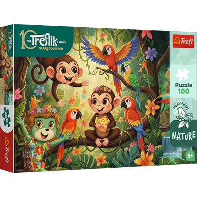 Trefl, Trefliks, Inspired By Nature, Maimutele, puzzle, 100 piese