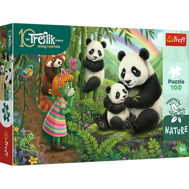 Trefl, Trefliks, Inspired By Nature, Pandas, puzzle, 100 piese