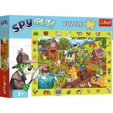 Trefl, Trefliks, Spy Guy, Farm, puzzle, 24 piese