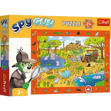 Trefl, Trefliks, Spy Guy, Safari, puzzle, 24 piese