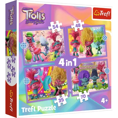 Trefl, Trolls, puzzle 4in1, 207 piese