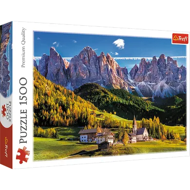 Trefl, Valea Val di Funes, Muntii Dolomiti, Italia, puzzle, 1500 piese