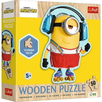 Trefl, Wood Craft Junior, Despicable Me 4, puzzle din lemm, 50 piese