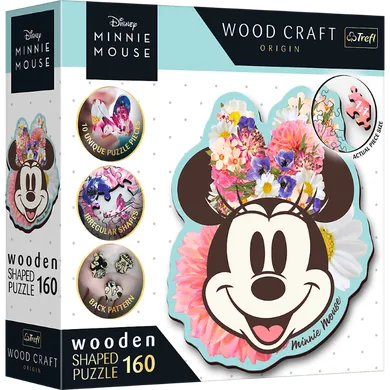 Trefl, Wood Craft, Minnie Mouse, puzzle, 160 piese