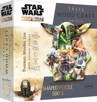 Trefl, Wood Craft, Star Wars, The Mandalorian, Grogu, puzzle din lemn, 500+5 piese