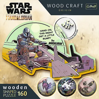 Trefl, Wood Craft, Star Wars The Mandalorian, puzzle din lemn, 160 piese