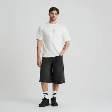 Tricou alb cu croiala relaxed S.W.Smiley NOWEAR