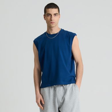 Tricou fara maneci din bumbac pieptanat NOWEAR