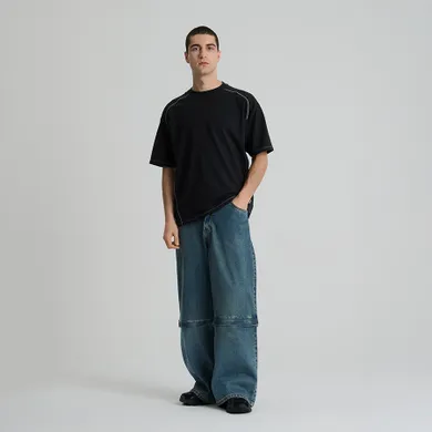 Tricou loose cu elemente reflectorizante NOWEAR