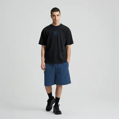 Tricou negru cu croiala relaxed S.W.Smiley NOWEAR