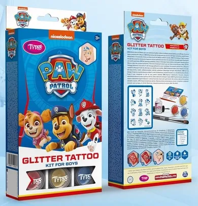 TyToo, Paw Patrol, tatuaje cu sclipici