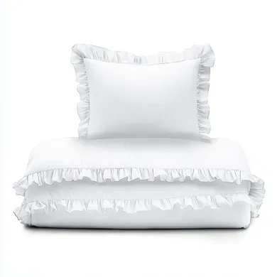 Volan, set lenjerie de pat single, 90-120 cm