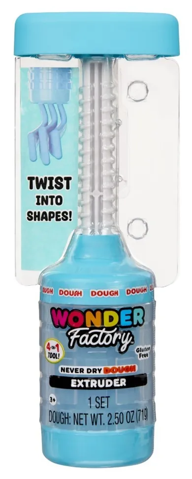 Wonder Factory, Never Dry Dough, Extruder, masa plastica intr-un tub, plastilina, albastru