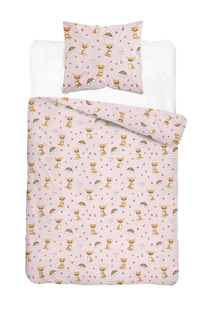 XOXO, set de lenjerie de pat pentru tineri, 160-200 cm + 70-80 cm, Chihuahua