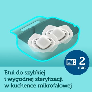 Canpol babies, Sleepy Koala, suzeta din silicon, simetrica, 6-18m, 2 buc., albastru