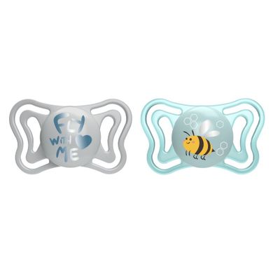 Chicco, Physioforma Light, suzeta din silicon, albastru, 2-6 m, 2 buc.