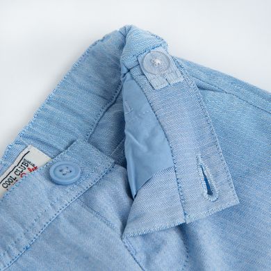 Cool Club, Set pentru baieti, Body-camasa cu maneca lunga, Papion pentru baieti, Vesta, Pantaloni, alb-albastru