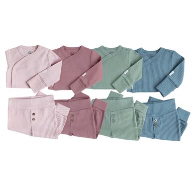 Cool Club, Set pentru baieti, Body cu maneca lunga, Pantaloni cu botosei, din tricot striat, albastru