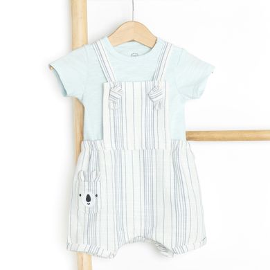 Cool Club, Set pentru baieti, Body cu maneca scurta, Pantaloni scurti salopeta, mix