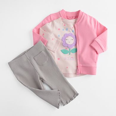 Cool Club, Set pentru fete, Hanorac subtire cu fermoar, Bluza cu maneca lunga, Colanti, mix