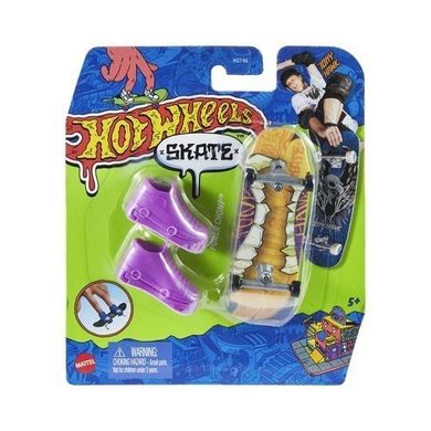 Hot Wheels, Skate, skateboard si pantofi, set de joaca, 1 buc.