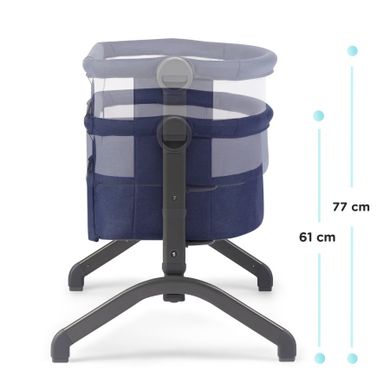 Kinderkraft, Bea, patut atasabil (co-sleeper) 2in1, gri