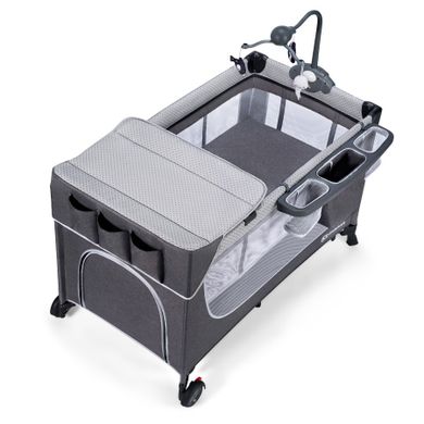 Kinderkraft, Leody, patut de calatorie cu accesorii, gri