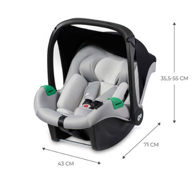 Kinderkraft, Mink Pro, scaun auto, Grey, 40-75 cm