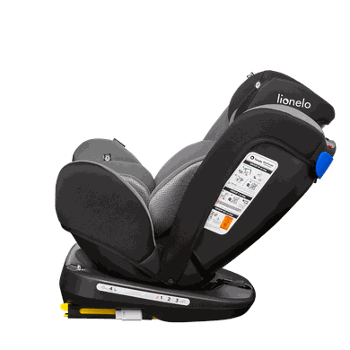 Lionelo, Bastiaan, scaun auto cu baza rotativa, Grey/Black