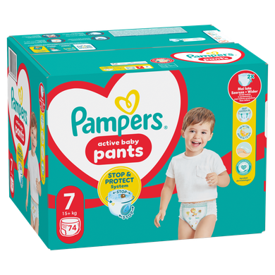 Pampers Pants, scutece-chilotel marimea 7, 17 kg+, 74 buc.