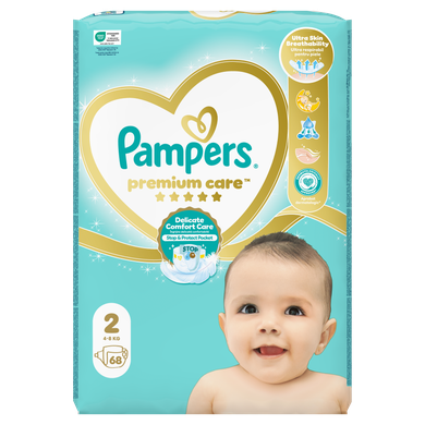 Pampers Premium Care, scutece marimea 2, 4-8 kg, 68 buc.