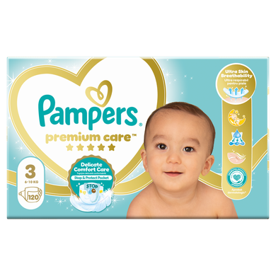 Pampers Premium Care, scutece marimea 3, 5-9 kg, 120 buc.