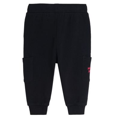 Set pentru baieti, Hanorac cu gluga, Tricou, Pantaloni trening, negru-rosu, imprimeu Mickey Mouse