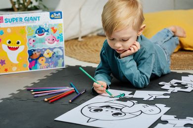 Trefl, Baby Shark, Super Giant, puzzle, 15 piese